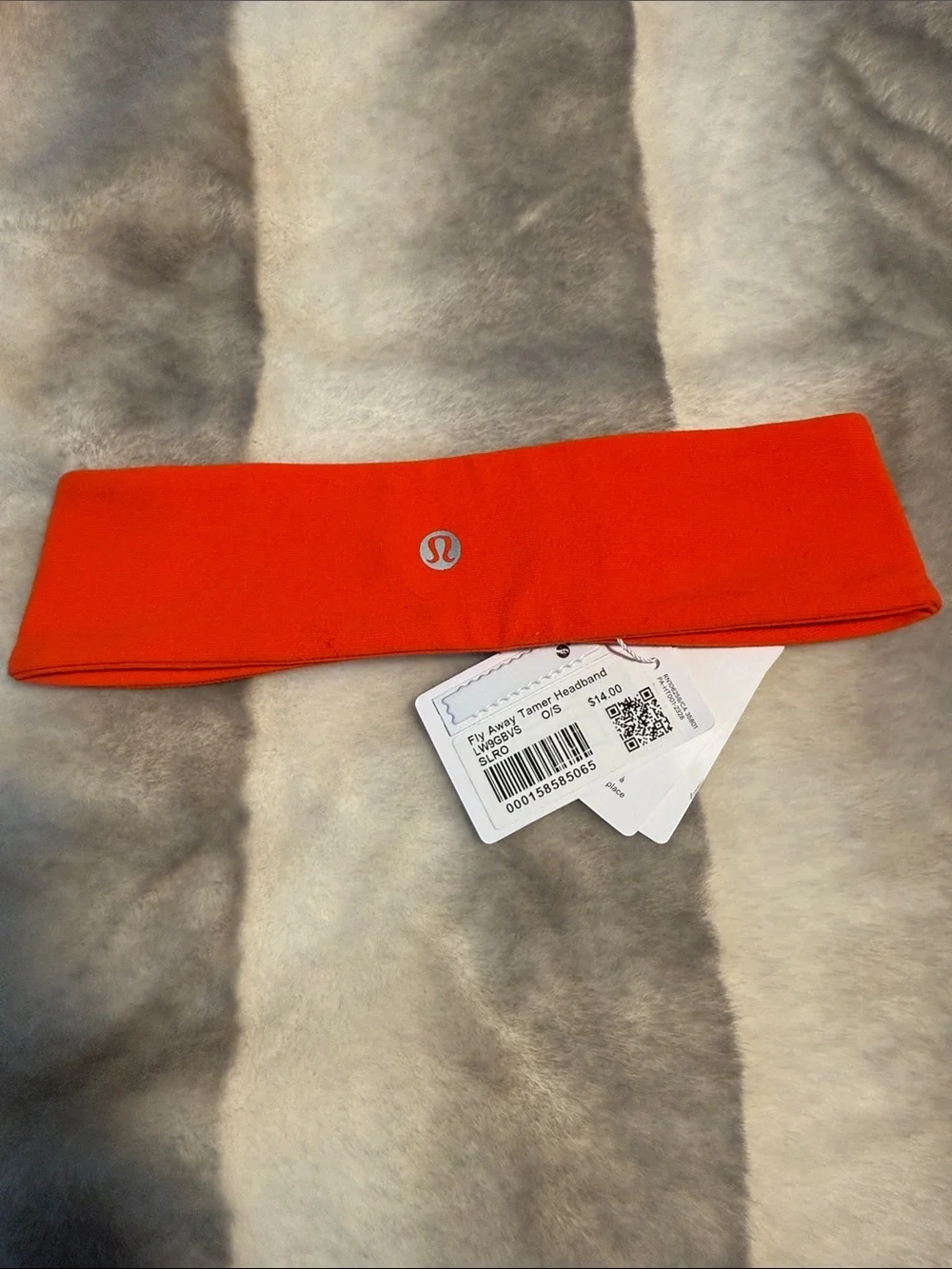 lululemon athletica Bright Orange Fly-Away Tamer Headband